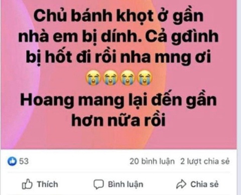 Đang ở nhà bình thường, chủ quán bánh khọt bị đồn dính corona đã hốt đi - Ảnh 3. Đang ở nhà bình thường, chủ quán bánh khọt bị đồn dính corona đã hốt đi - Ảnh 3.