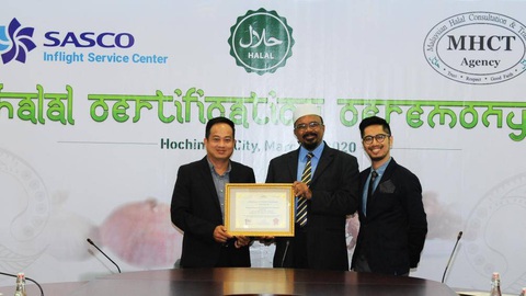 SASCO đạt chứng nhận Halal phục vụ hành khách Hồi giáo - Ảnh 1. SASCO đạt chứng nhận Halal phục vụ hành khách Hồi giáo - Ảnh 1.