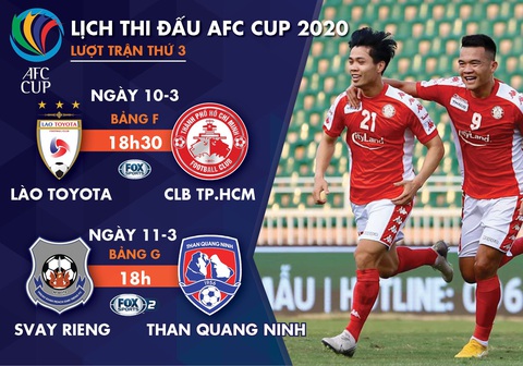 Lịch thi đấu AFC Cup 2020 của CLB TP.HCM và Than Quảng Ninh - Ảnh 1. Lịch thi đấu AFC Cup 2020 của CLB TP.HCM và Than Quảng Ninh - Ảnh 1.