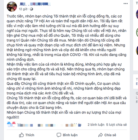 Nhóm giả ‘cái bang’ Hội An: ‘Chúng tôi xin lỗi’ - Ảnh 1. Nhóm giả ‘cái bang’ Hội An: ‘Chúng tôi xin lỗi’ - Ảnh 1.
