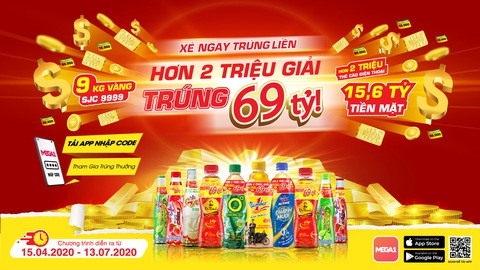 Yeah1 hợp tác Tân Hiệp Phát, khuyến mãi khủng qua ứng dụng mới Mega1 - Ảnh 1. Yeah1 hợp tác Tân Hiệp Phát, khuyến mãi khủng qua ứng dụng mới Mega1 - Ảnh 1.