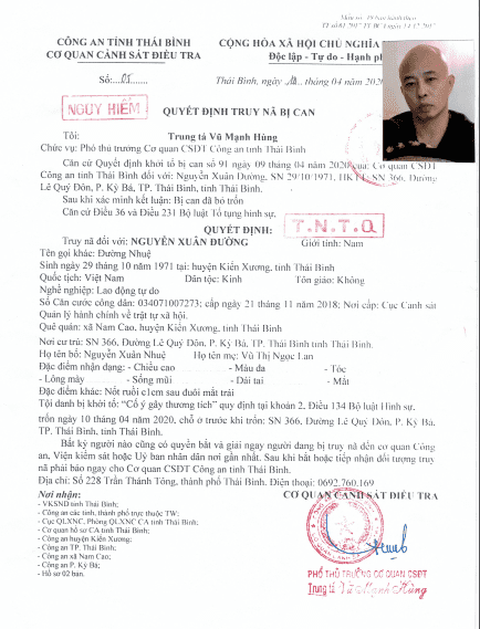 Bỏ trốn, đại gia Đường Nhuệ bị truy nã toàn quốc - Ảnh 2. Bỏ trốn, đại gia Đường Nhuệ bị truy nã toàn quốc - Ảnh 2.