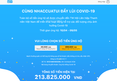 Cùng NhacCuaTui đẩy lùi COVID-19 - Ảnh 1. Cùng NhacCuaTui đẩy lùi COVID-19 - Ảnh 1.