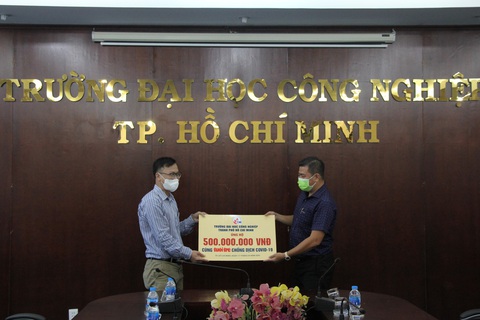 ĐH Công nghiệp TP.HCM góp 500 triệu đồng cho chương trình Cùng Tuổi Trẻ chống dịch COVID-19 - Ảnh 1. ĐH Công nghiệp TP.HCM góp 500 triệu đồng cho chương trình Cùng Tuổi Trẻ chống dịch COVID-19 - Ảnh 1.