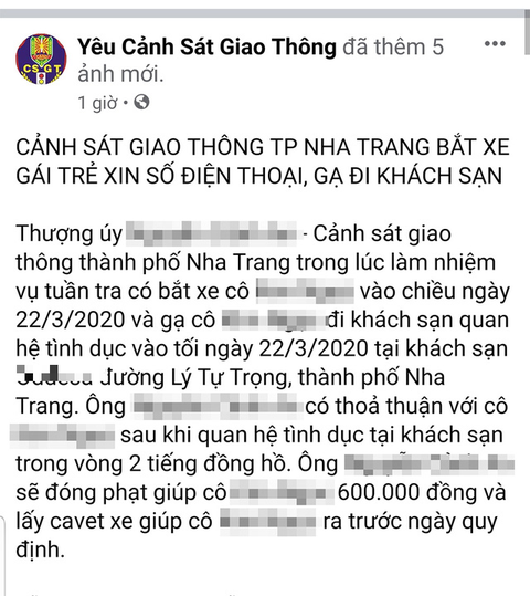 Xác minh thông tin 1 CSGT gạ tình phụ nữ vi phạm giao thông - Ảnh 1. Xác minh thông tin 1 CSGT gạ tình phụ nữ vi phạm giao thông - Ảnh 1.