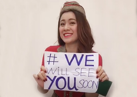 Tiếp viên Vietjet gửi thông điệp lạc quan tới cộng đồng - Ảnh 3. Tiếp viên Vietjet gửi thông điệp lạc quan tới cộng đồng - Ảnh 3.