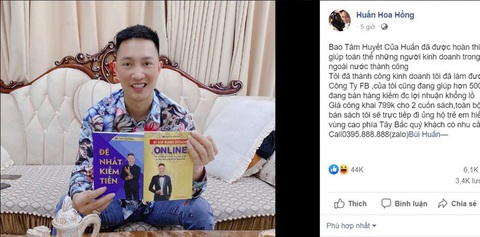 Huấn ‘hoa hồng’ bán sách dạy kiếm tiền, cơ quan chức năng nói gì? - Ảnh 1. Huấn ‘hoa hồng’ bán sách dạy kiếm tiền, cơ quan chức năng nói gì? - Ảnh 1.