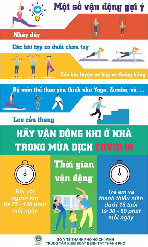 TP.HCM khuyến nghị người dân tăng cường thể dục khi ở nhà tránh COVID-19 - Ảnh 1. TP.HCM khuyến nghị người dân tăng cường thể dục khi ở nhà tránh COVID-19 - Ảnh 1.