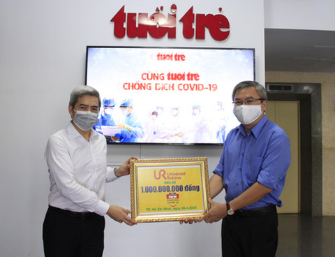 URC Việt Nam góp 1 tỉ đồng Cùng Tuổi Trẻ chống dịch COVID-19 - Ảnh 1. URC Việt Nam góp 1 tỉ đồng Cùng Tuổi Trẻ chống dịch COVID-19 - Ảnh 1.