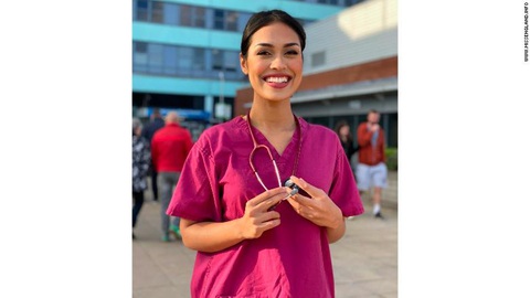 Hoa hậu Anh cất vương miện sắc đẹp, về làm bác sĩ chống COVID-19 - Ảnh 2. Hoa hậu Anh cất vương miện sắc đẹp, về làm bác sĩ chống COVID-19 - Ảnh 2.