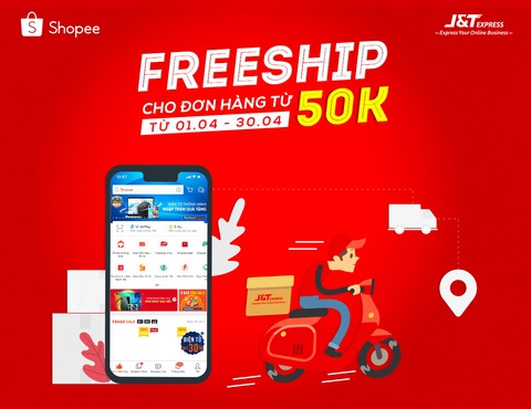 J&T Express khuyến mãi đồng giá giao hàng tháng 4 trên Shopee - Ảnh 1. J&T Express khuyến mãi đồng giá giao hàng tháng 4 trên Shopee - Ảnh 1.