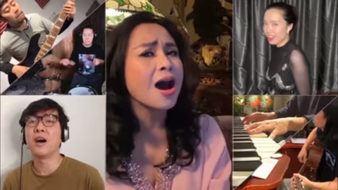 Quốc Trung, Thanh Lam, Trúc Nhân ngồi nhà hát với ban nhạc, làm MV thời COVID-19 - Ảnh 2. Quốc Trung, Thanh Lam, Trúc Nhân ngồi nhà hát với ban nhạc, làm MV thời COVID-19 - Ảnh 2.
