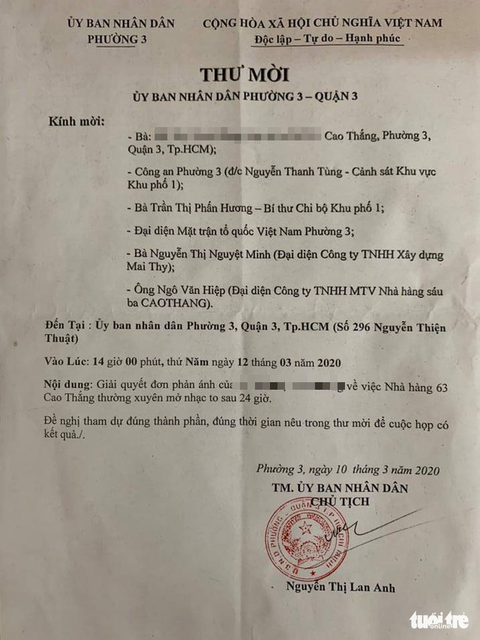Nhà hàng mở nhạc gây ồn, phường cử người canh chừng... vẫn không xong - Ảnh 3. Nhà hàng mở nhạc gây ồn, phường cử người canh chừng... vẫn không xong - Ảnh 3.