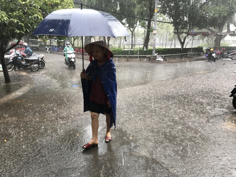TP.HCM mới sáng đã mưa xối xả sau nhiều ngày nắng nóng - Ảnh 2. TP.HCM mới sáng đã mưa xối xả sau nhiều ngày nắng nóng - Ảnh 2.