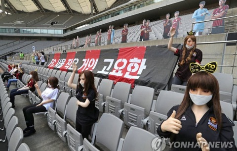 Chùm ảnh K-League sử dụng Búp bê bơm hơi để khán đài không...quá lạnh - Ảnh 7. Chùm ảnh K-League sử dụng Búp bê bơm hơi để khán đài không...quá lạnh - Ảnh 7.