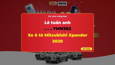 Daikiosan và Makano công bố người đầu tiên trúng ôtô Xpander Mitsubishi - Ảnh 1. Daikiosan và Makano công bố người đầu tiên trúng ôtô Xpander Mitsubishi - Ảnh 1.