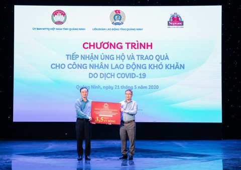 Neptune tặng quà cho người lao động Quảng Ninh mất việc - Ảnh 1. Neptune tặng quà cho người lao động Quảng Ninh mất việc - Ảnh 1.