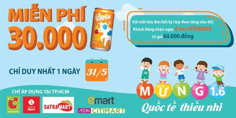 VITAMINA tài trợ hơn 30.000 sản phẩm cho trẻ dịp Quốc tế thiếu nhi 1-6 - Ảnh 1. VITAMINA tài trợ hơn 30.000 sản phẩm cho trẻ dịp Quốc tế thiếu nhi 1-6 - Ảnh 1.