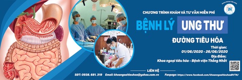 Bệnh viện Thống Nhất khám, tư vấn ung thư đường tiêu hóa miễn phí - Ảnh 1. Bệnh viện Thống Nhất khám, tư vấn ung thư đường tiêu hóa miễn phí - Ảnh 1.
