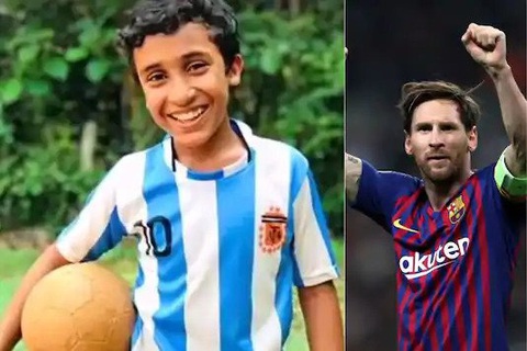 Cậu bé 12 tuổi đá phạt giống Messi gây sốt trên mạng xã hội - Ảnh 2. Cậu bé 12 tuổi đá phạt giống Messi gây sốt trên mạng xã hội - Ảnh 2.