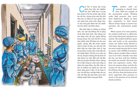 Kiến trúc sư ra sách ký họa cách ly COVID-19 gây quỹ từ thiện - Ảnh 6. Kiến trúc sư ra sách ký họa cách ly COVID-19 gây quỹ từ thiện - Ảnh 6.