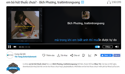 Bích Phương ba tuần thống lĩnh bảng xếp hạng NhacCuaTui - Ảnh 2. Bích Phương ba tuần thống lĩnh bảng xếp hạng NhacCuaTui - Ảnh 2.