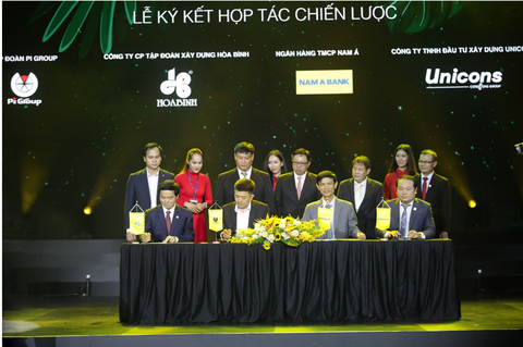 Pi Group ký kết hợp tác với Hòa Bình, Unicons và Nam A Bank - Ảnh 1. Pi Group ký kết hợp tác với Hòa Bình, Unicons và Nam A Bank - Ảnh 1.