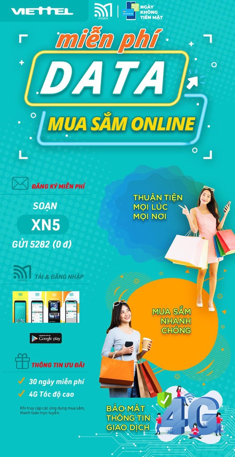 Viettel miễn phí trải nghiệm 4G nhân Ngày không tiền mặt - Ảnh 2. Viettel miễn phí trải nghiệm 4G nhân Ngày không tiền mặt - Ảnh 2.