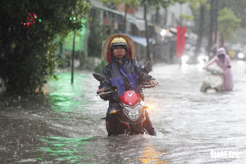 TP.HCM mưa gió mù mịt 2 tiếng: đường ngập khắp nơi, cây đổ, xe ngã... - Ảnh 4. TP.HCM mưa gió mù mịt 2 tiếng: đường ngập khắp nơi, cây đổ, xe ngã... - Ảnh 4.