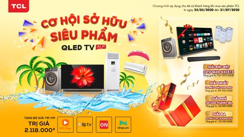 Cơ hội sở hữu siêu phẩm QLED AI TV từ TCL - Ảnh 1. Cơ hội sở hữu siêu phẩm QLED AI TV từ TCL - Ảnh 1.