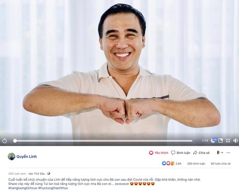 Thử thách lan tỏa năng lượng tích cực và những câu chuyện của sao Việt - Ảnh 2. Thử thách lan tỏa năng lượng tích cực và những câu chuyện của sao Việt - Ảnh 2.