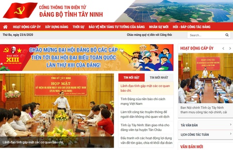 Tây Ninh ra mắt cổng thông tin Đảng bộ tỉnh - Ảnh 1. Tây Ninh ra mắt cổng thông tin Đảng bộ tỉnh - Ảnh 1.