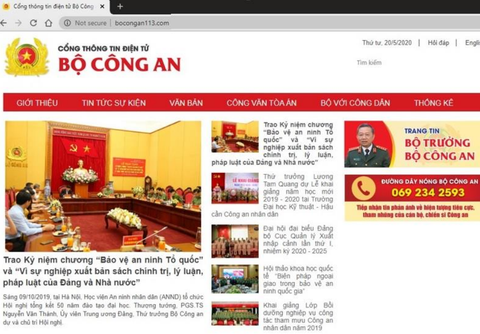 Giả website Bộ Công an, phát tán phần mềm gián điệp VN84App - Ảnh 1. Giả website Bộ Công an, phát tán phần mềm gián điệp VN84App - Ảnh 1.