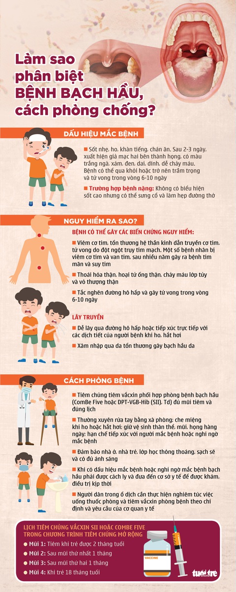Làm sao phân biệt bệnh bạch hầu, cách phòng chống? - Ảnh 1. Làm sao phân biệt bệnh bạch hầu, cách phòng chống? - Ảnh 1.