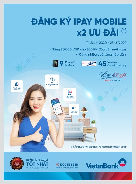 Đăng ký VietinBank iPay Mobile trúng ngay iPhone 11 Pro Max - Ảnh 1. Đăng ký VietinBank iPay Mobile trúng ngay iPhone 11 Pro Max - Ảnh 1.