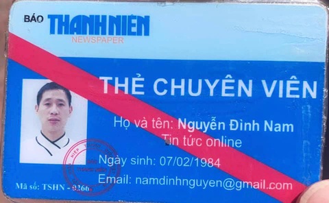 Mạo danh chuyên viên báo Thanh Niên để xin bỏ qua vi phạm giao thông - Ảnh 1. Mạo danh chuyên viên báo Thanh Niên để xin bỏ qua vi phạm giao thông - Ảnh 1.