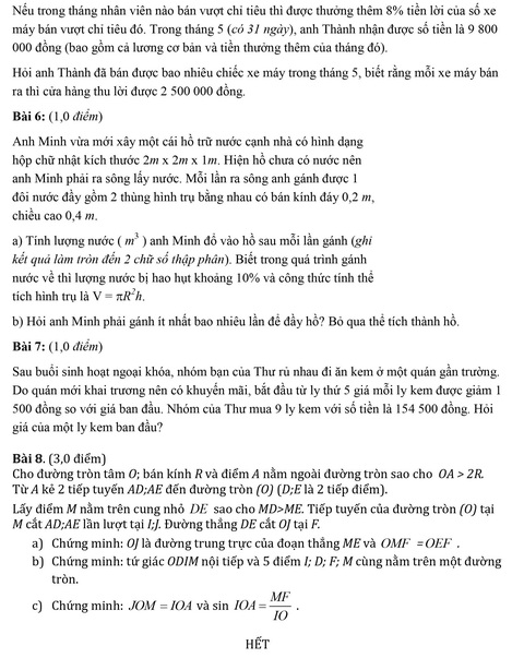 Bài giải gợi ý môn toán thi lớp 10 TP.HCM - Ảnh 2. Bài giải gợi ý môn toán thi lớp 10 TP.HCM - Ảnh 2.
