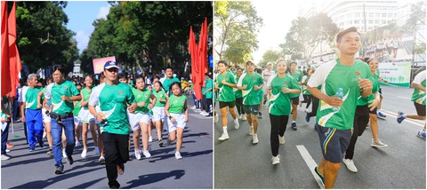 Hơn 2.100 học sinh tham gia Ngày chạy Olympic vì sức khỏe toàn dân với màn đồng diễn ấn tượng - Ảnh 4. Hơn 2.100 học sinh tham gia Ngày chạy Olympic vì sức khỏe toàn dân với màn đồng diễn ấn tượng - Ảnh 4.