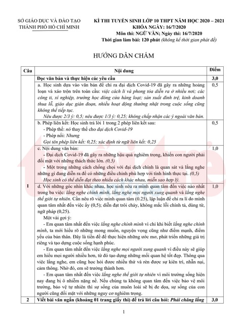 TP.HCM công bố đáp án bài thi tuyển sinh lớp 10 - Ảnh 2. TP.HCM công bố đáp án bài thi tuyển sinh lớp 10 - Ảnh 2.