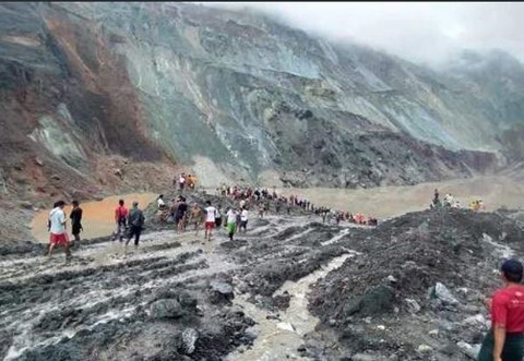 Sạt lở mỏ ngọc bích ở Myanmar, 113 người chết - Ảnh 6. Sạt lở mỏ ngọc bích ở Myanmar, 113 người chết - Ảnh 6.