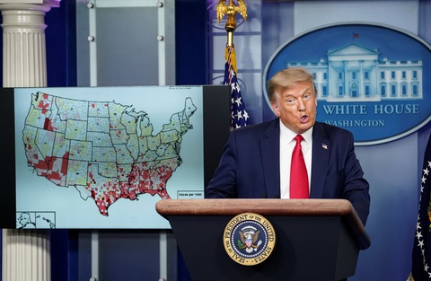 Ông Trump hủy tổ chức đại hội Đảng Cộng hòa ở Florida do COVID-19 - Ảnh 1. Ông Trump hủy tổ chức đại hội Đảng Cộng hòa ở Florida do COVID-19 - Ảnh 1.
