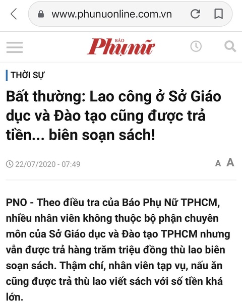 Sở GD-ĐT TP.HCM đề nghị xử lý, yêu cầu báo Phụ Nữ đính chính thông tin không chính xác - Ảnh 1. Sở GD-ĐT TP.HCM đề nghị xử lý, yêu cầu báo Phụ Nữ đính chính thông tin không chính xác - Ảnh 1.