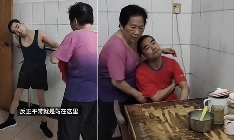 Bé trai bại não bị bỏ rơi, nữ điều dưỡng ẵm về nuôi 42 năm - Ảnh 1. Bé trai bại não bị bỏ rơi, nữ điều dưỡng ẵm về nuôi 42 năm - Ảnh 1.