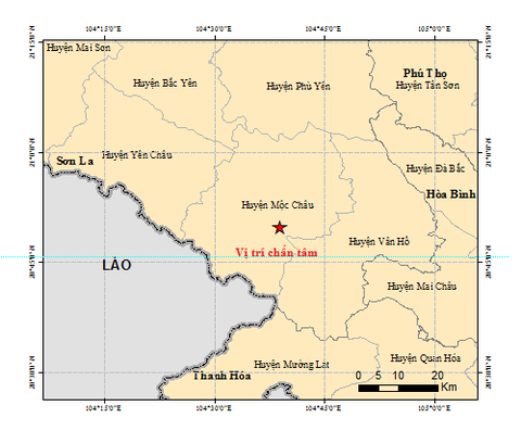 Động đất mạnh 5,3 độ ở Sơn La, Hà Nội rung lắc - Ảnh 1. Động đất mạnh 5,3 độ ở Sơn La, Hà Nội rung lắc - Ảnh 1.