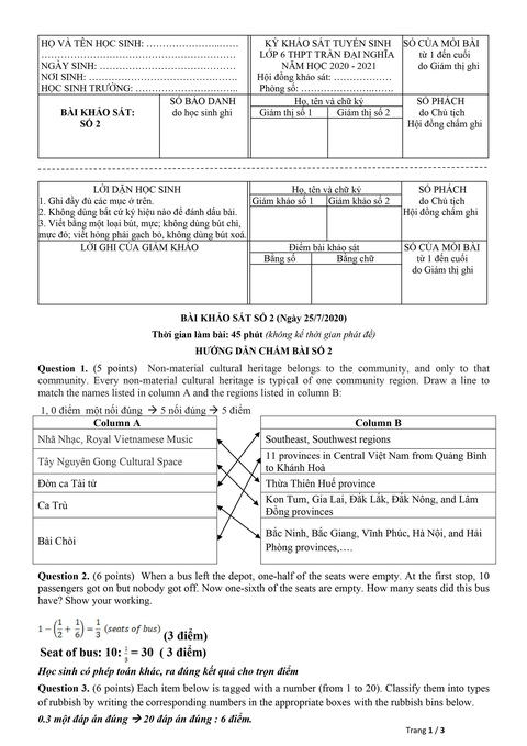 Công bố đáp án và đề khảo sát tuyển sinh lớp 6 Trường THPT chuyên Trần Đại Nghĩa - Ảnh 6. Công bố đáp án và đề khảo sát tuyển sinh lớp 6 Trường THPT chuyên Trần Đại Nghĩa - Ảnh 6.