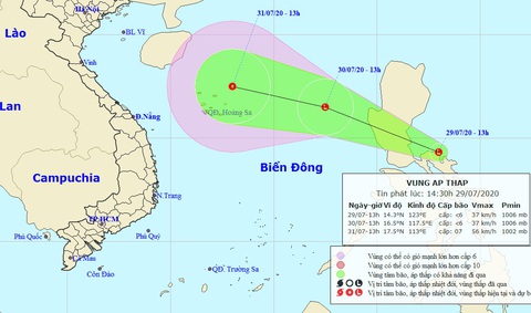 Xuất hiện vùng áp thấp gần Biển Đông - Ảnh 1. Xuất hiện vùng áp thấp gần Biển Đông - Ảnh 1.