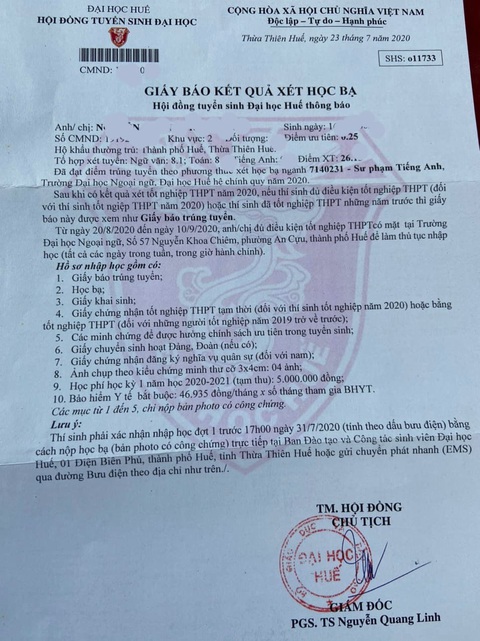 ĐH Huế hủy ‘tạm thu’ 5 triệu học phí sinh viên ngành sư phạm - Ảnh 1. ĐH Huế hủy ‘tạm thu’ 5 triệu học phí sinh viên ngành sư phạm - Ảnh 1.