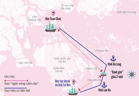 Vịnh Hạ Long, vịnh Lan Hạ cùng một vùng biển nhưng muốn thăm phải qua 2 lần đò - Ảnh 3. Vịnh Hạ Long, vịnh Lan Hạ cùng một vùng biển nhưng muốn thăm phải qua 2 lần đò - Ảnh 3.