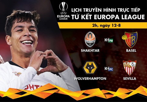Lịch trực tiếp vòng tứ kết Europa League: Tâm điểm Wolverhampton - Sevilla - Ảnh 1. Lịch trực tiếp vòng tứ kết Europa League: Tâm điểm Wolverhampton - Sevilla - Ảnh 1.