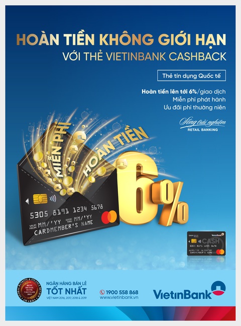 Hoàn tiền không giới hạn cùng thẻ VietinBank Cashback - Ảnh 1. Hoàn tiền không giới hạn cùng thẻ VietinBank Cashback - Ảnh 1.